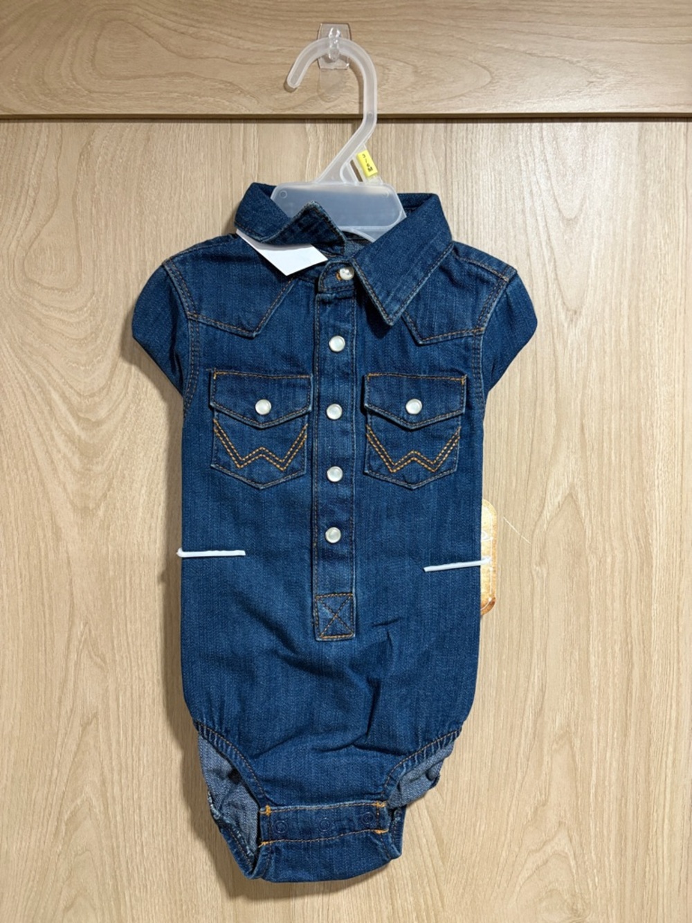 Wrangler Baby Boy Denim Long Sleeve Onesie